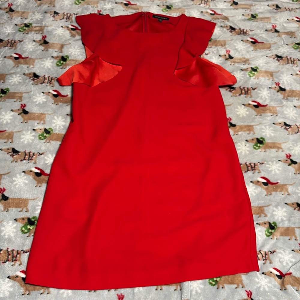 Red mini dress
